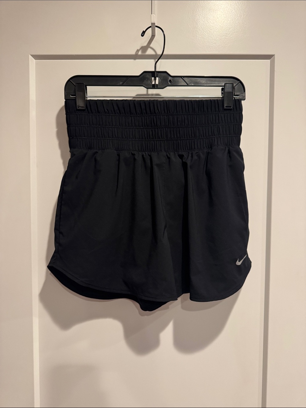 Nike Black Women’s Athletic Shorts with Smocked Waistband